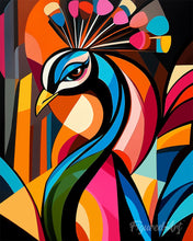 Carica l'immagine nel visualizzatore di Gallery, Diamond Painting - Pavone 1 Astratto Colorato