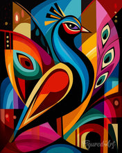 Carica l'immagine nel visualizzatore di Gallery, Diamond Painting - Pavone 2 Astratto Colorato