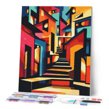 Carica l'immagine nel visualizzatore di Gallery, Diamond Painting - Vicolo Astratto Colorato