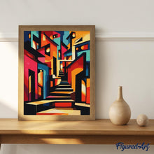 Carica l'immagine nel visualizzatore di Gallery, Diamond Painting - Vicolo Astratto Colorato