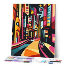 Carica l'immagine nel visualizzatore di Gallery, Diamond Painting - Strada Urbana Astratta Colorata