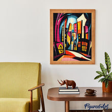 Carica l'immagine nel visualizzatore di Gallery, Diamond Painting - Città Illuminata Astratta Colorata