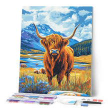Carica l'immagine nel visualizzatore di Gallery, Diamond Painting - Highland Cow al lago