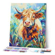 Carica l'immagine nel visualizzatore di Gallery, Diamond Painting - Highland Cow in fiore