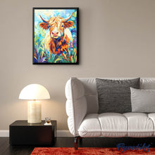 Carica l'immagine nel visualizzatore di Gallery, Diamond Painting - Highland Cow in fiore