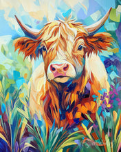 Carica l'immagine nel visualizzatore di Gallery, Diamond Painting - Highland Cow in fiore