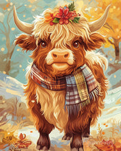 Carica l'immagine nel visualizzatore di Gallery, Diamond Painting - Highland Cow fascino autunnale