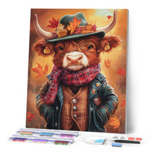 Carica l'immagine nel visualizzatore di Gallery, Diamond Painting - Highland Cow stile vintage