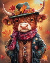 Carica l'immagine nel visualizzatore di Gallery, Diamond Painting - Highland Cow stile vintage