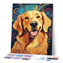Carica l'immagine nel visualizzatore di Gallery, Diamond Painting - Golden Retriever al sole