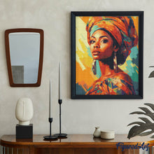 Carica l'immagine nel visualizzatore di Gallery, Diamond Painting - Donna con copricapo colorato