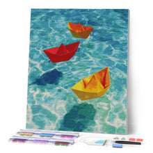 Carica l'immagine nel visualizzatore di Gallery, Diamond Painting - Barche di origami sull'acqua