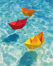 Carica l'immagine nel visualizzatore di Gallery, Diamond Painting - Barche di origami sull'acqua