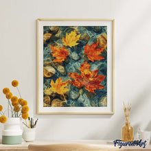 Carica l'immagine nel visualizzatore di Gallery, Diamond Painting - Foglie ambrate sull’acqua