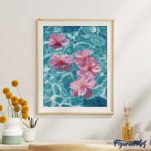 Carica l'immagine nel visualizzatore di Gallery, Diamond Painting - Fiori di ciliegio sull'acqua