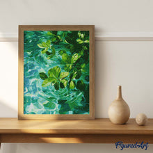 Carica l'immagine nel visualizzatore di Gallery, Diamond Painting - Foglie su acqua cristallina