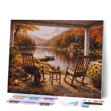 Carica l'immagine nel visualizzatore di Gallery, Diamond Painting - Rifugio autunnale sul lago