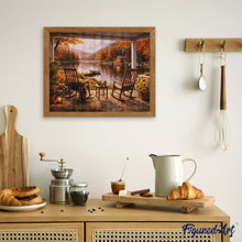 Carica l'immagine nel visualizzatore di Gallery, Diamond Painting - Rifugio autunnale sul lago