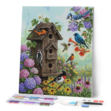 Carica l'immagine nel visualizzatore di Gallery, Diamond Painting - Giardino delle casette per uccelli