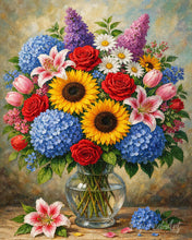 Carica l'immagine nel visualizzatore di Gallery, Diamond Painting - Bouquet elegante