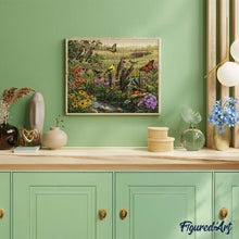 Carica l'immagine nel visualizzatore di Gallery, Diamond Painting - Armonia tra fiori di campo