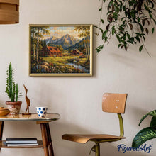 Carica l'immagine nel visualizzatore di Gallery, Diamond Painting - Chalet alpino da sogno