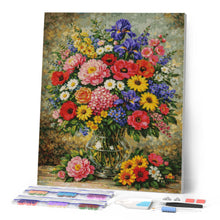 Carica l'immagine nel visualizzatore di Gallery, Diamond Painting - Vaso di fiori di campo colorati