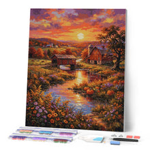 Carica l'immagine nel visualizzatore di Gallery, Diamond Painting - Fattoria al tramonto