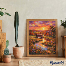 Carica l'immagine nel visualizzatore di Gallery, Diamond Painting - Fattoria al tramonto