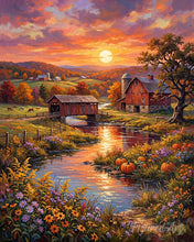 Carica l'immagine nel visualizzatore di Gallery, Diamond Painting - Fattoria al tramonto