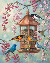 Carica l'immagine nel visualizzatore di Gallery, Diamond Painting - Uccelli tra i fiori di ciliegio