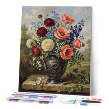 Carica l'immagine nel visualizzatore di Gallery, Diamond Painting - Fiori in vaso blu