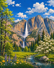 Carica l'immagine nel visualizzatore di Gallery, Diamond Painting - Parco nazionale di Yosemite, Cascata Vernal - California