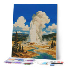 Carica l'immagine nel visualizzatore di Gallery, Diamond Painting - Parco nazionale di Yellowstone, Old Faithful - Wyoming