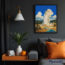 Carica l'immagine nel visualizzatore di Gallery, Diamond Painting - Parco nazionale di Yellowstone, Old Faithful - Wyoming