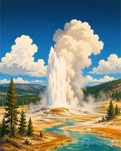 Carica l'immagine nel visualizzatore di Gallery, Diamond Painting - Parco nazionale di Yellowstone, Old Faithful - Wyoming