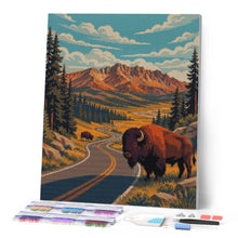 Carica l'immagine nel visualizzatore di Gallery, Diamond Painting - Parco nazionale di Yellowstone, Lamar Valley - Wyoming