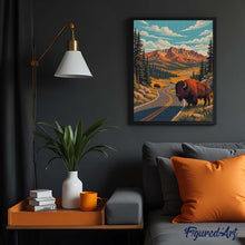 Carica l'immagine nel visualizzatore di Gallery, Diamond Painting - Parco nazionale di Yellowstone, Lamar Valley - Wyoming