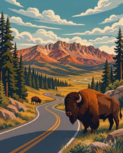 Carica l'immagine nel visualizzatore di Gallery, Diamond Painting - Parco nazionale di Yellowstone, Lamar Valley - Wyoming