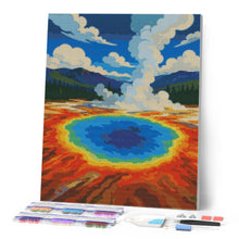 Carica l'immagine nel visualizzatore di Gallery, Diamond Painting - Parco nazionale di Yellowstone, Grand Prismatic Spring - Wyoming