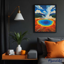 Carica l'immagine nel visualizzatore di Gallery, Diamond Painting - Parco nazionale di Yellowstone, Grand Prismatic Spring - Wyoming