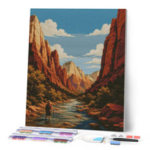 Carica l'immagine nel visualizzatore di Gallery, Diamond Painting - Parco nazionale di Zion, Virgin River - Utah