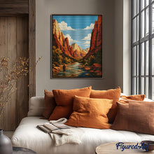 Carica l'immagine nel visualizzatore di Gallery, Diamond Painting - Parco nazionale di Zion, Virgin River - Utah