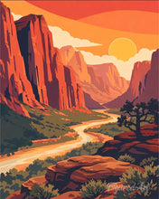 Carica l'immagine nel visualizzatore di Gallery, Diamond Painting - Parco nazionale di Zion - Utah