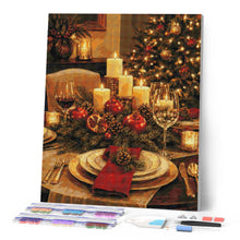 Carica l'immagine nel visualizzatore di Gallery, Diamond Painting - Elegante tavola di Natale