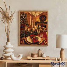 Carica l'immagine nel visualizzatore di Gallery, Diamond Painting - Cena di Natale a lume di candela
