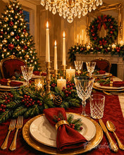 Carica l'immagine nel visualizzatore di Gallery, Diamond Painting - Cena di Natale a lume di candela