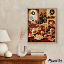Carica l'immagine nel visualizzatore di Gallery, Diamond Painting - L'ora del tè nataliziza