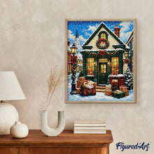 Carica l'immagine nel visualizzatore di Gallery, Diamond Painting - Accogliente cottage di Natale