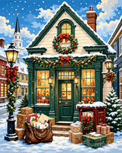 Carica l'immagine nel visualizzatore di Gallery, Diamond Painting - Accogliente cottage di Natale